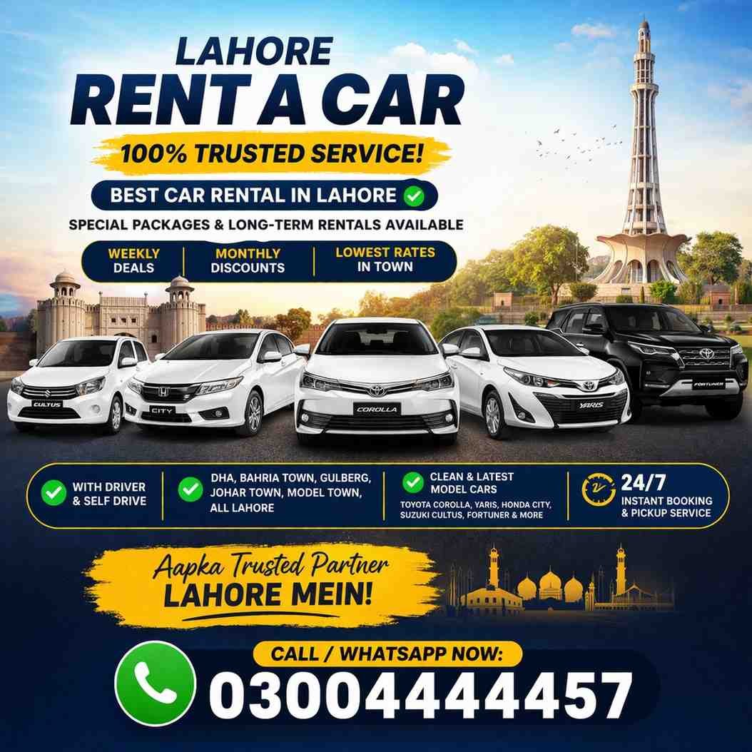 rent a car Lahore